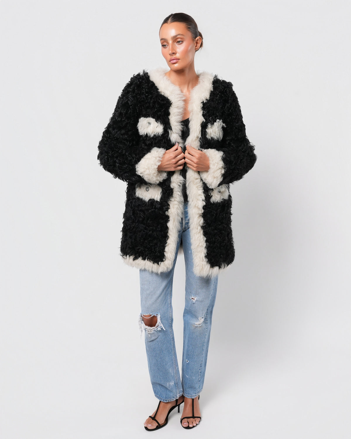 FW 2021 Two-Tone Shearling Coat