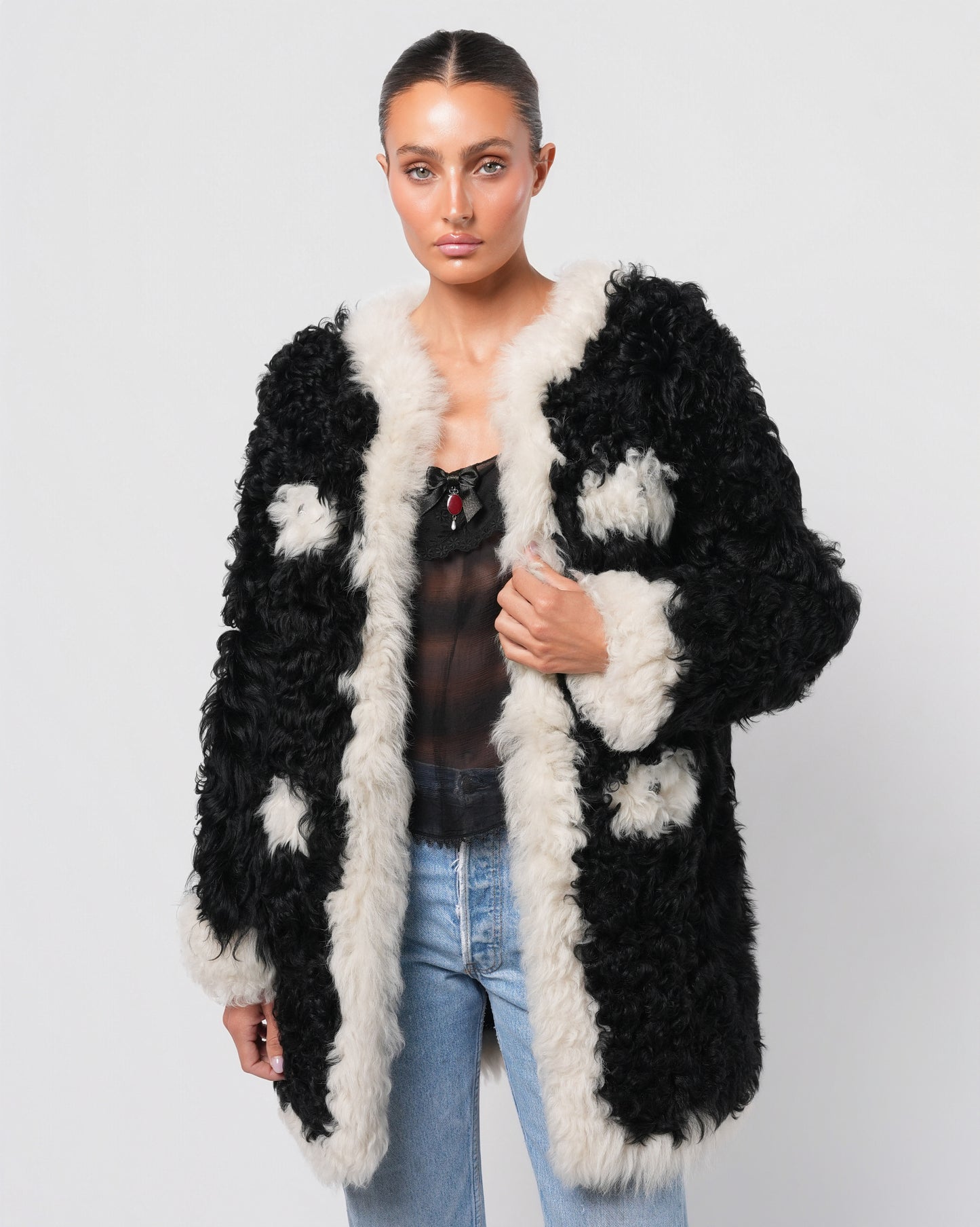 FW 2021 Two-Tone Shearling Coat