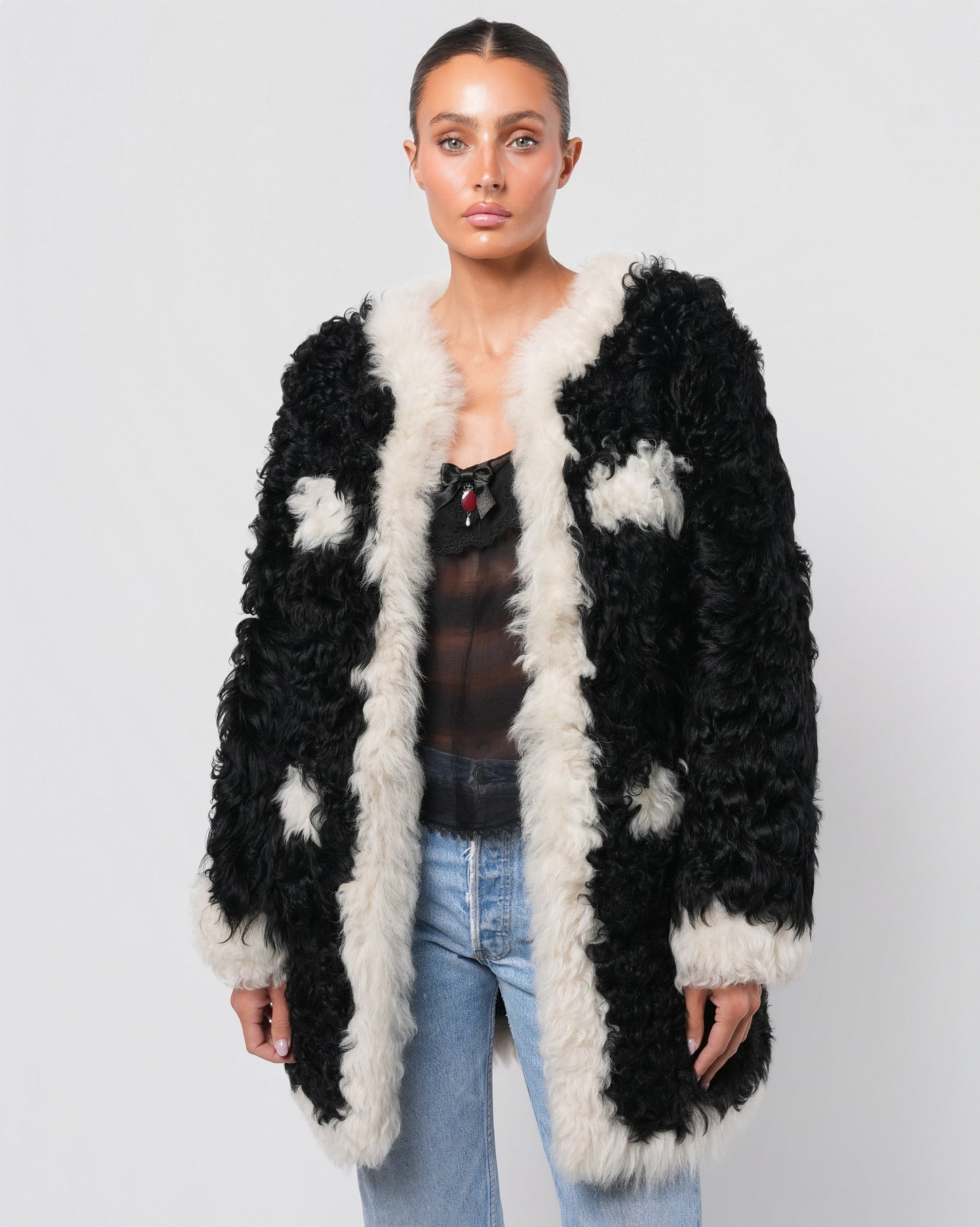FW 2021 Two-Tone Shearling Coat