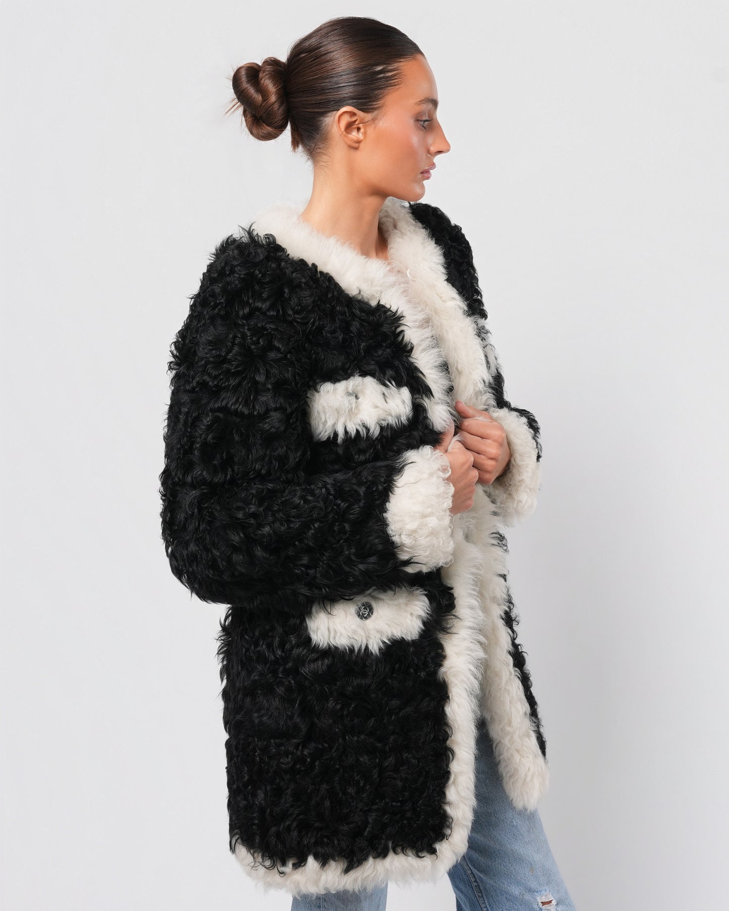 FW 2021 Two-Tone Shearling Coat