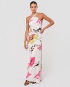 SS 2001 Floral Gown With Leather Strap