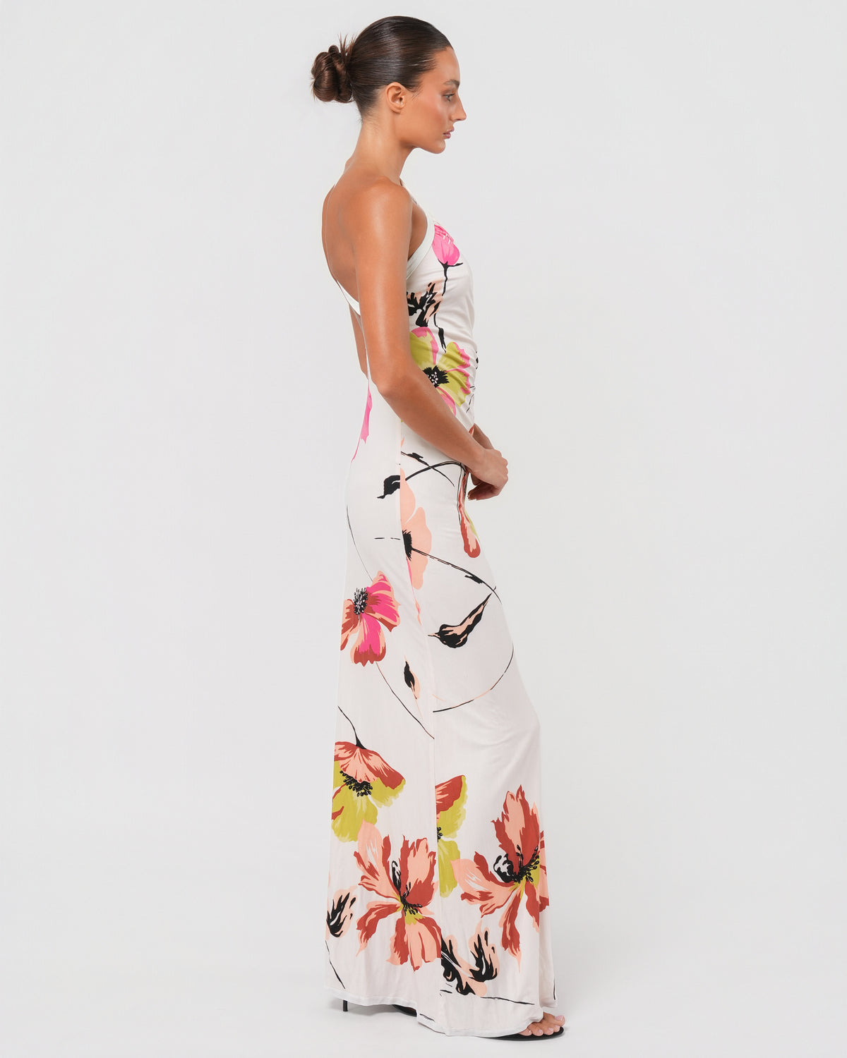 SS 2001 Floral Gown With Leather Strap