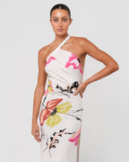 SS 2001 Floral Gown With Leather Strap