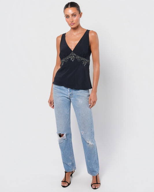 SS 2006 Embellished Silk Top