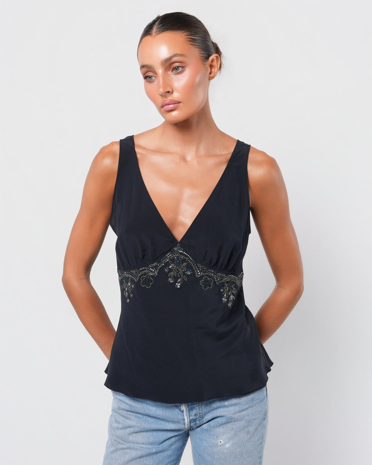SS 2006 Embellished Silk Top