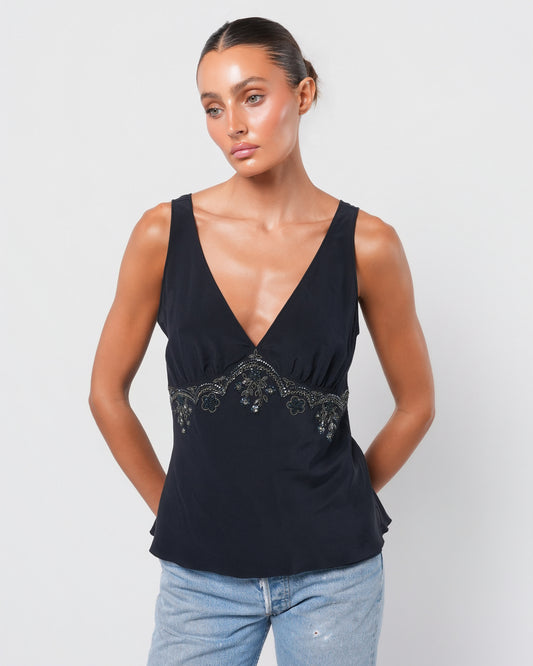 SS 2006 Embellished Silk Top