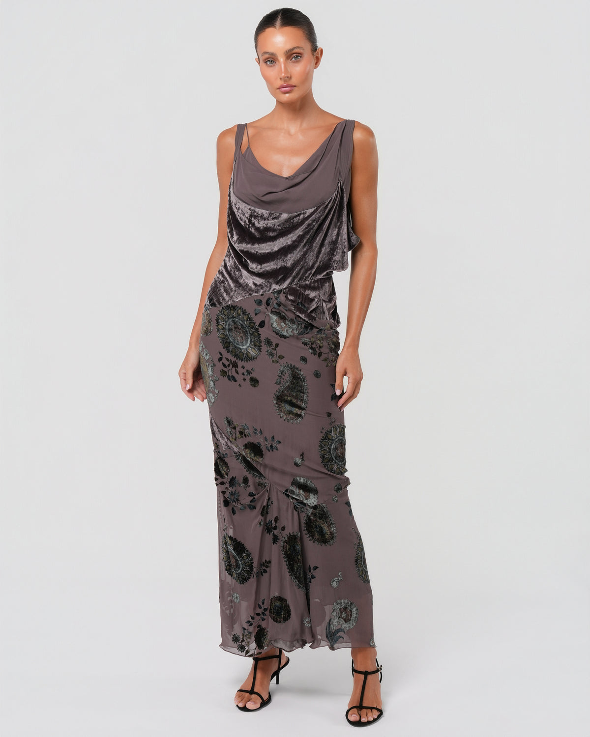 FW 2006 Silk and Devoré Velvet Gown