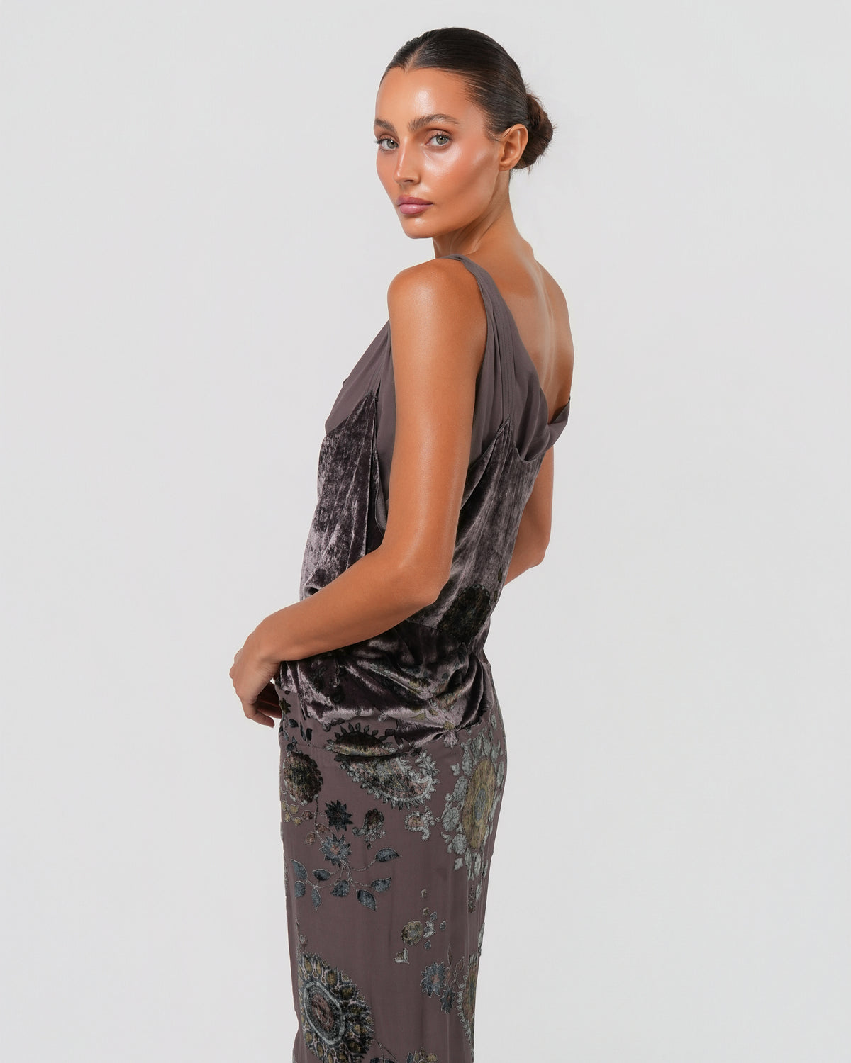 FW 2006 Silk and Devoré Velvet Gown