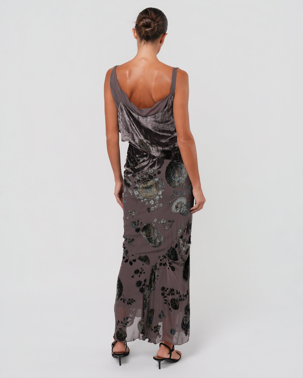 FW 2006 Silk and Devoré Velvet Gown