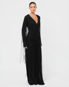 Beaded Fringed Gown