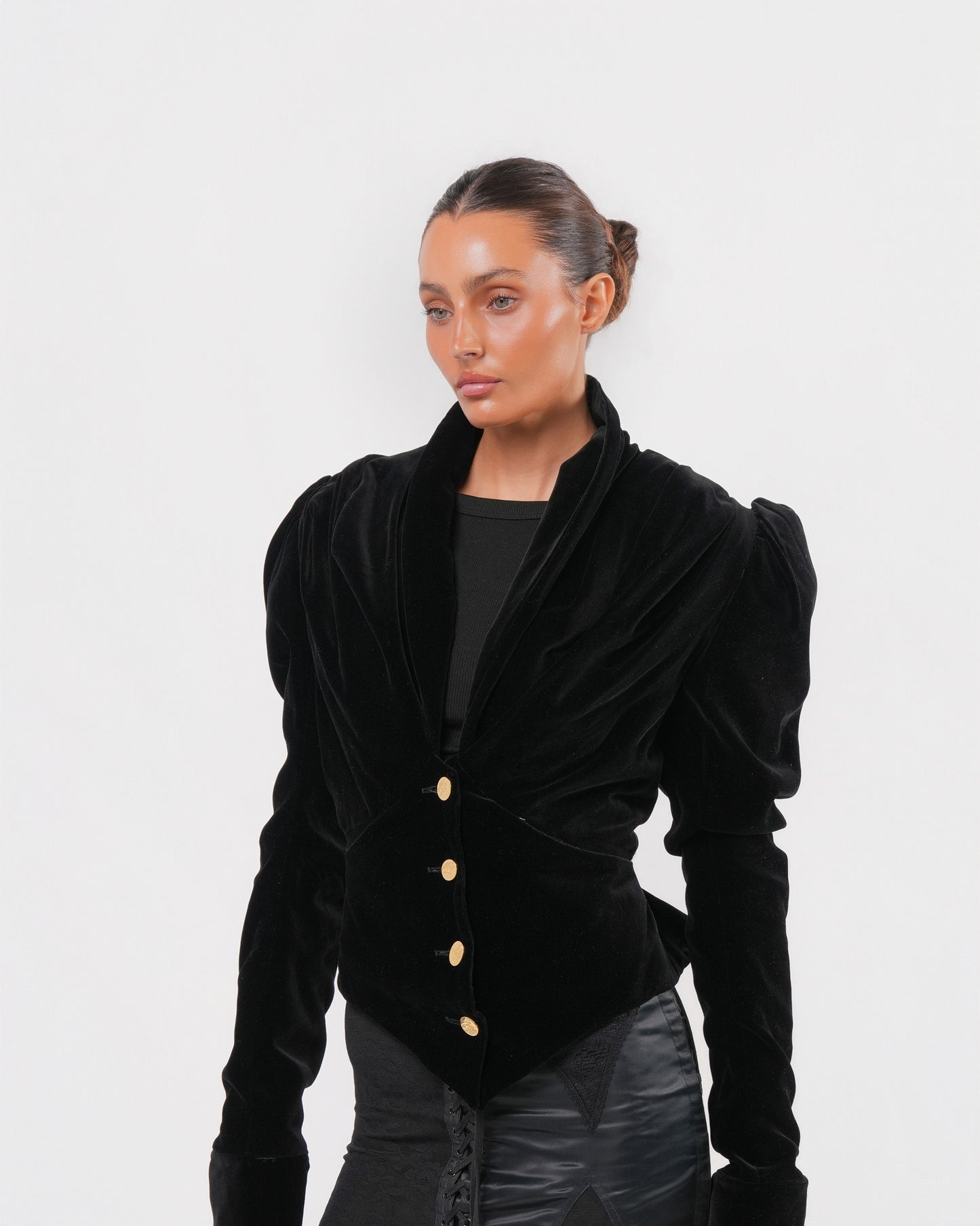 FW 1995 Runway Velvet Corset Jacket