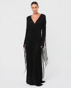 Beaded Fringed Gown
