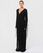 Beaded Fringed Gown