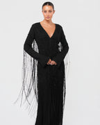 Beaded Fringed Gown