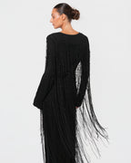 Beaded Fringed Gown