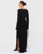 Beaded Fringed Gown