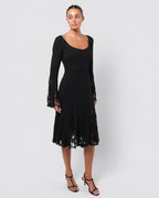 2000s Beaded Lace Insert Dress