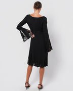 2000s Beaded Lace Insert Dress