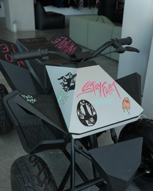 Matty Boy Hand-Painted Children's Tesla Cyberquad