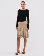 SS 2005 "It's Only A Game" Suede Lasercut Skirt