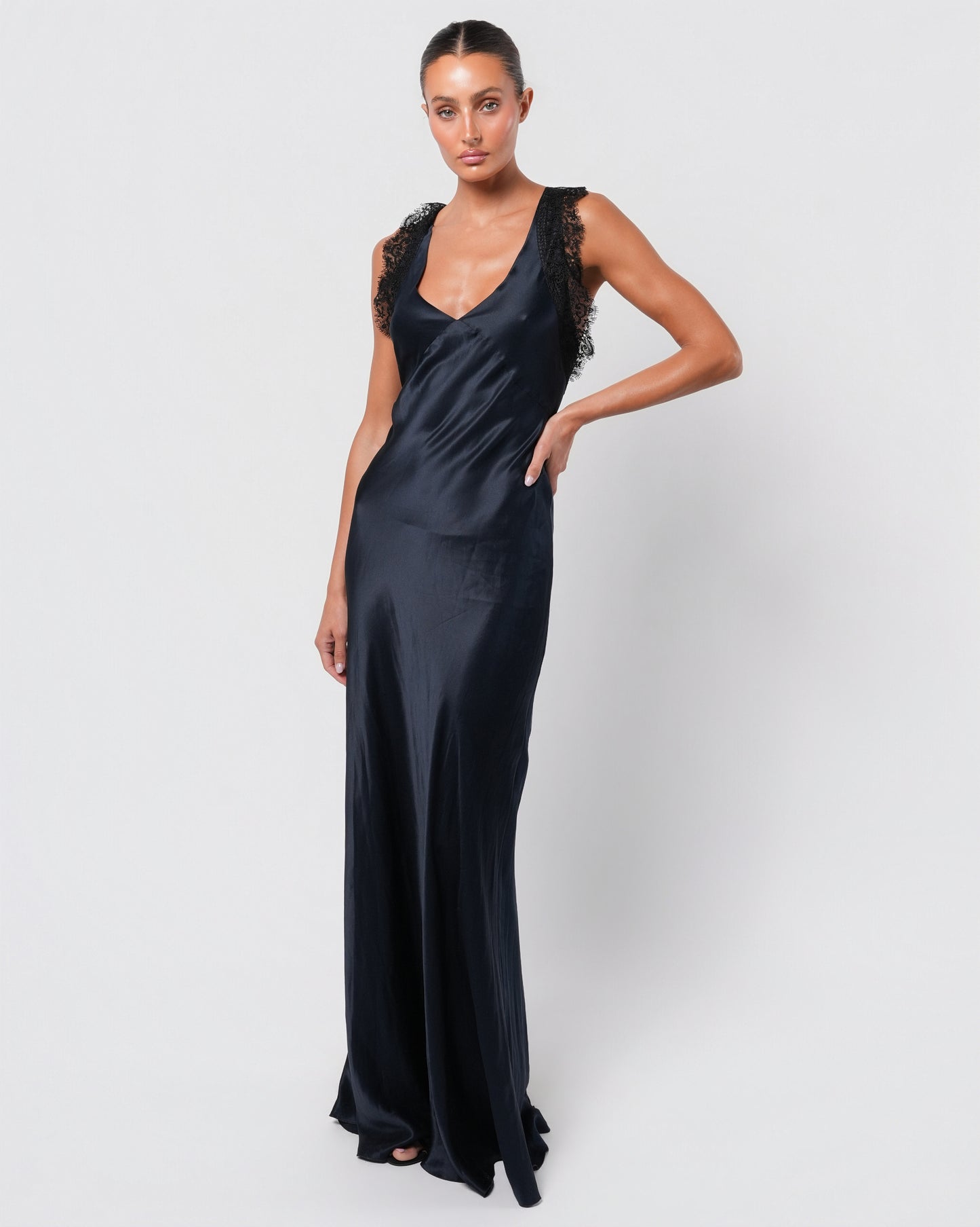 Vintage Silk and Lace Gown Justin Reed Vintage Silk and Lace Gown Justin Reed