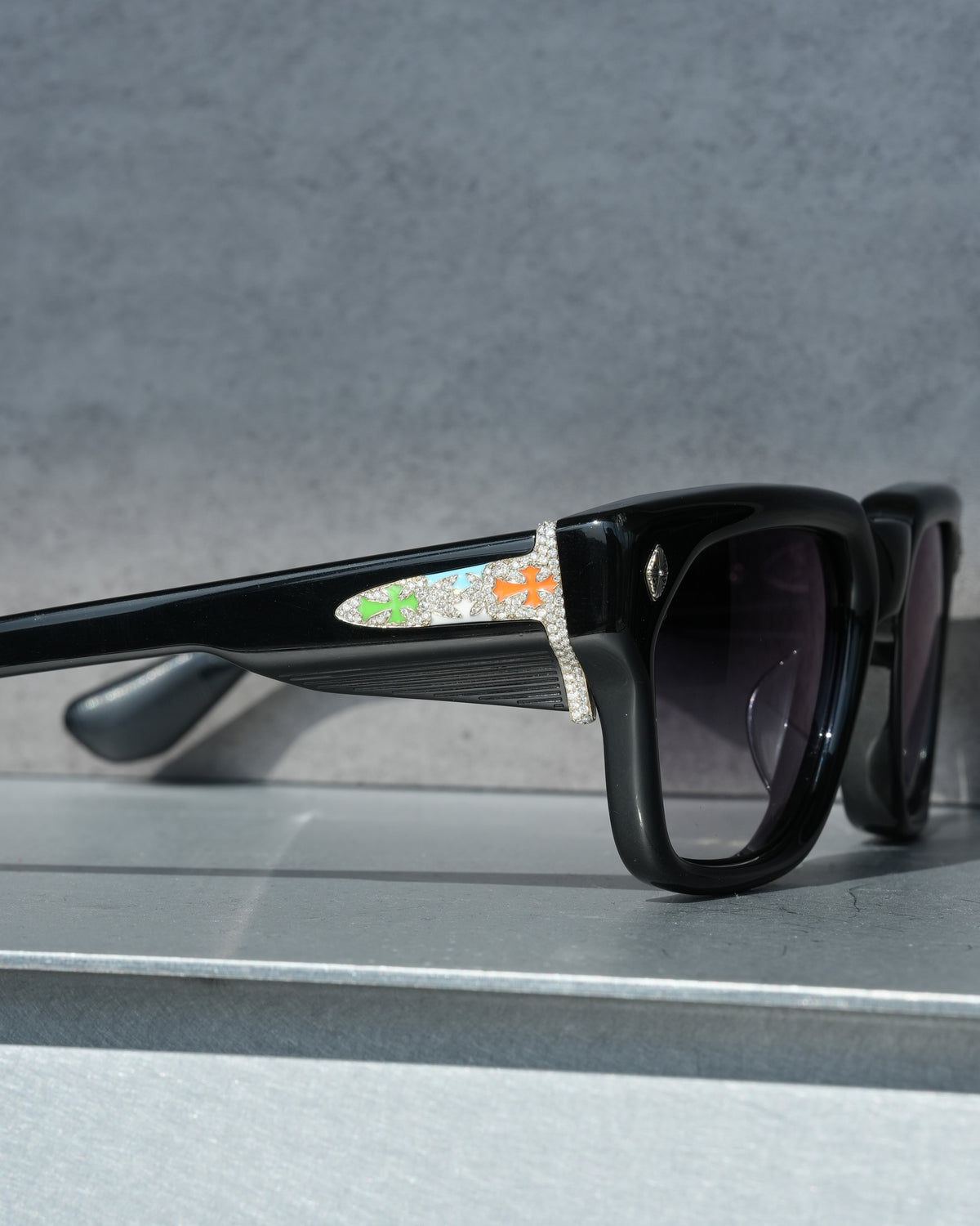 Diamond and Enamel Sniffer Sunglasses