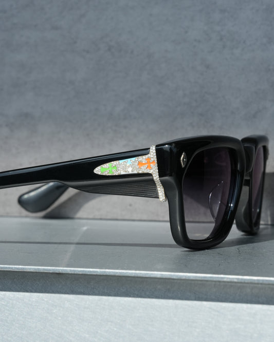Diamond and Enamel Sniffer Sunglasses