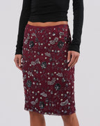 Floral Beaded Skirt