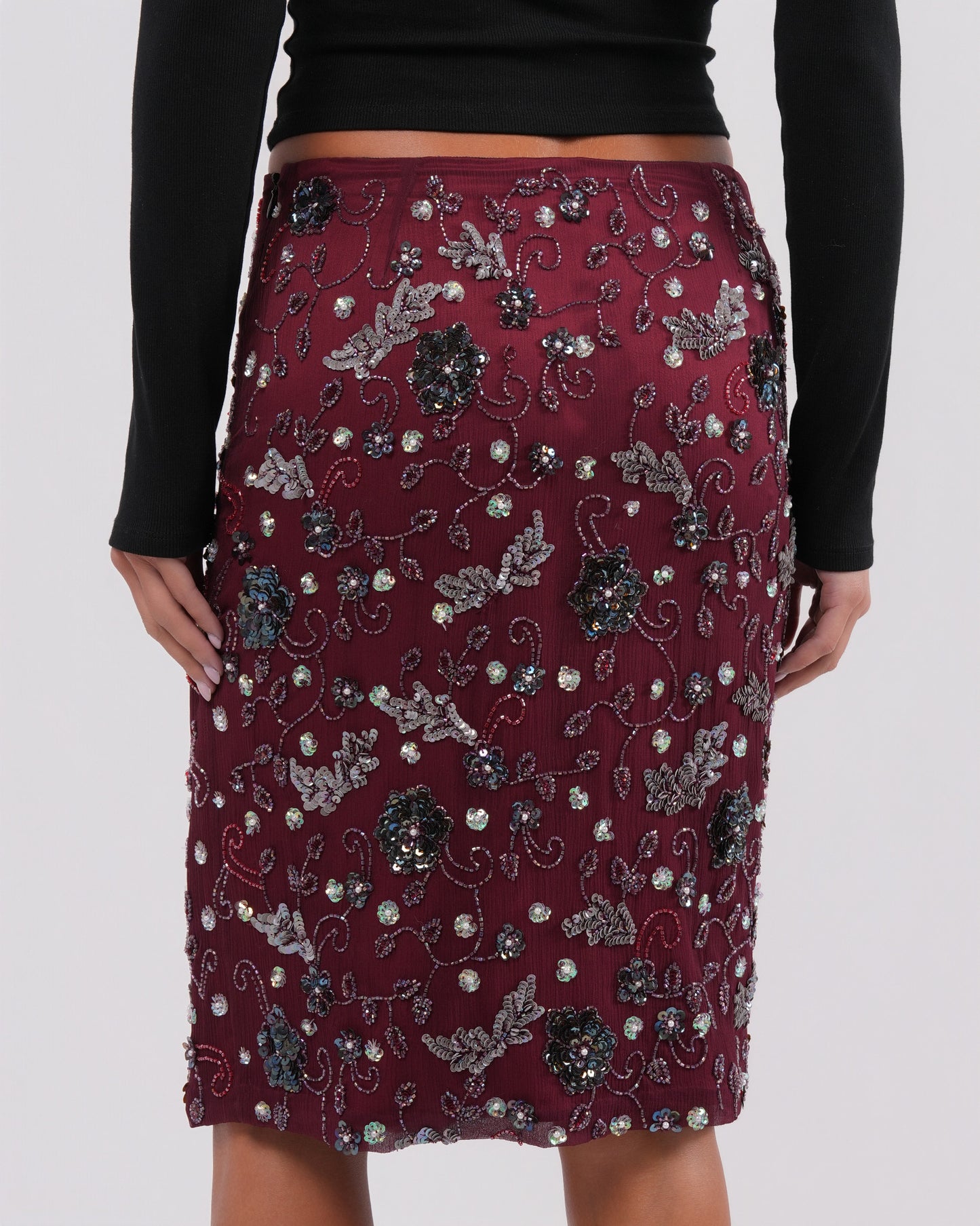 Floral Beaded Skirt