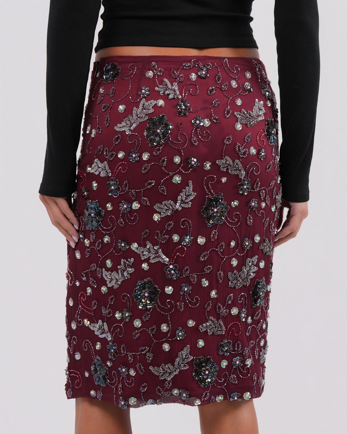 Floral Beaded Skirt