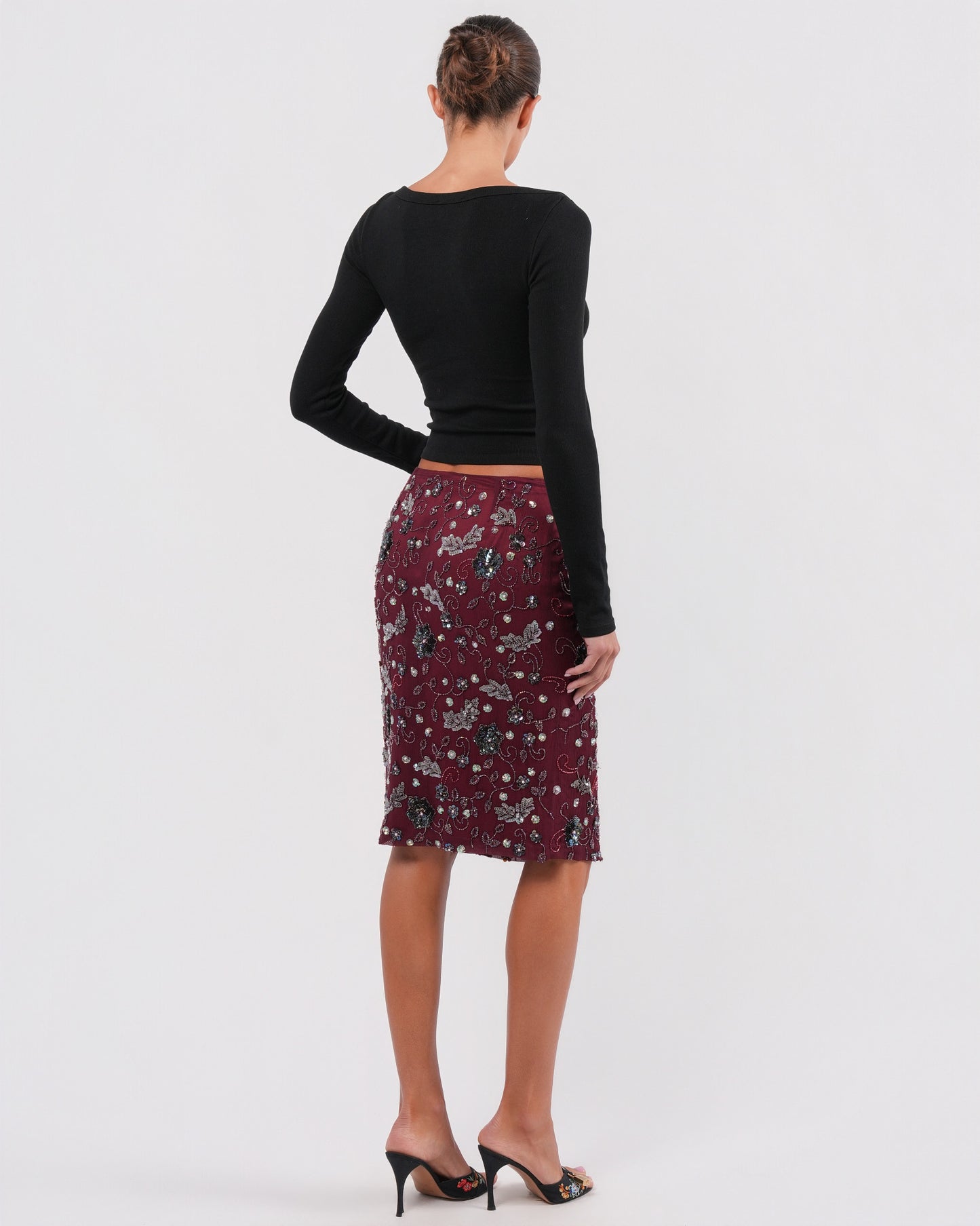 Floral Beaded Skirt