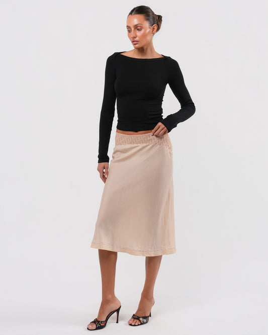 Monogram Lingerie Skirt