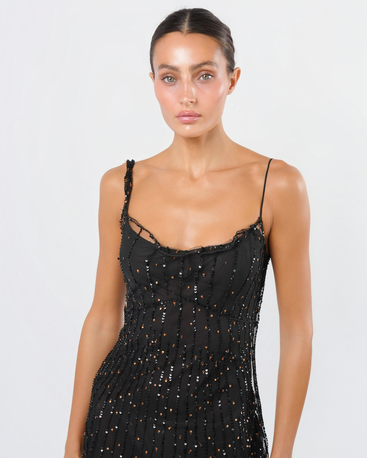 FW 2001 Tulle and Lace Overlay Gown