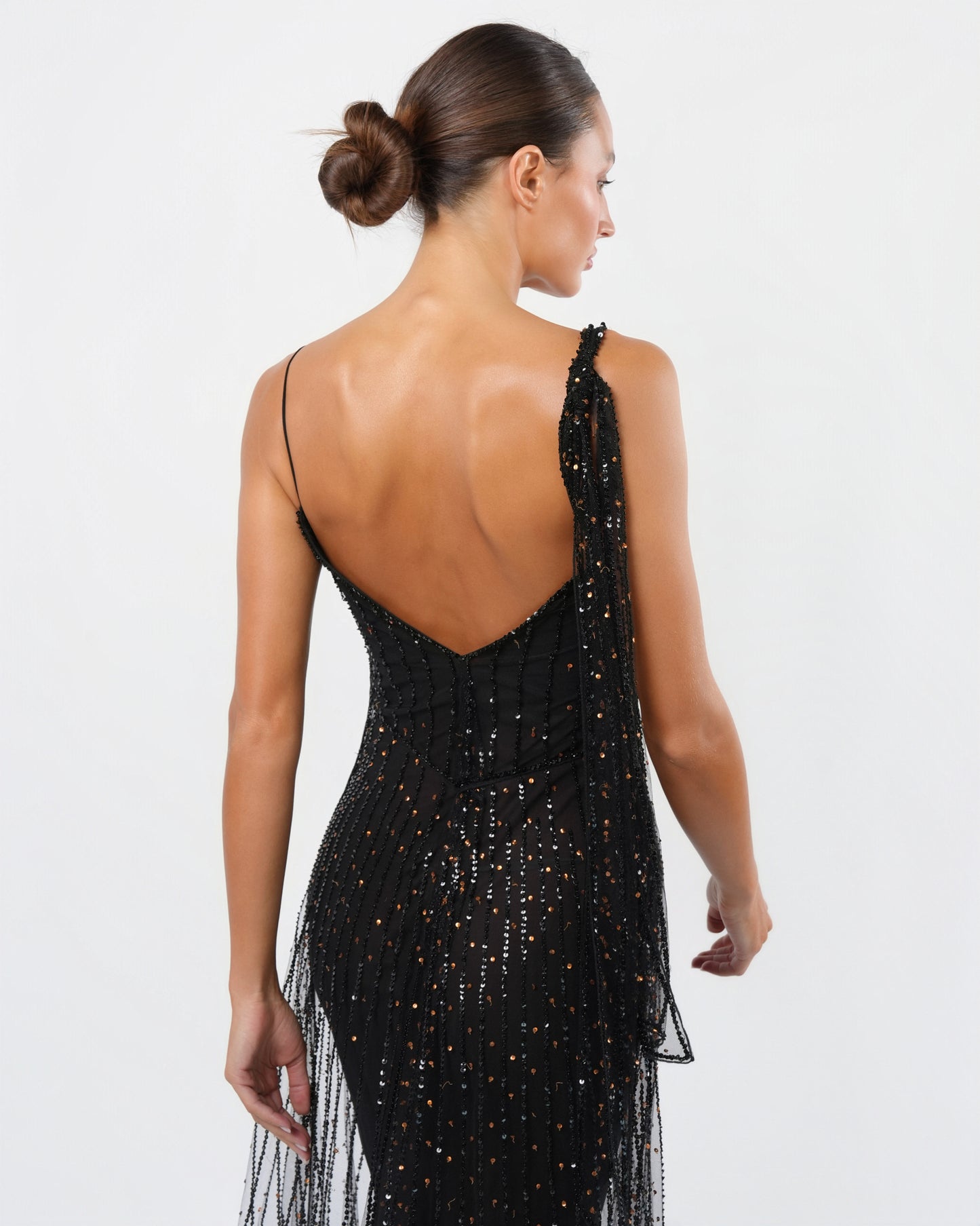 FW 2001 Tulle and Lace Overlay Gown