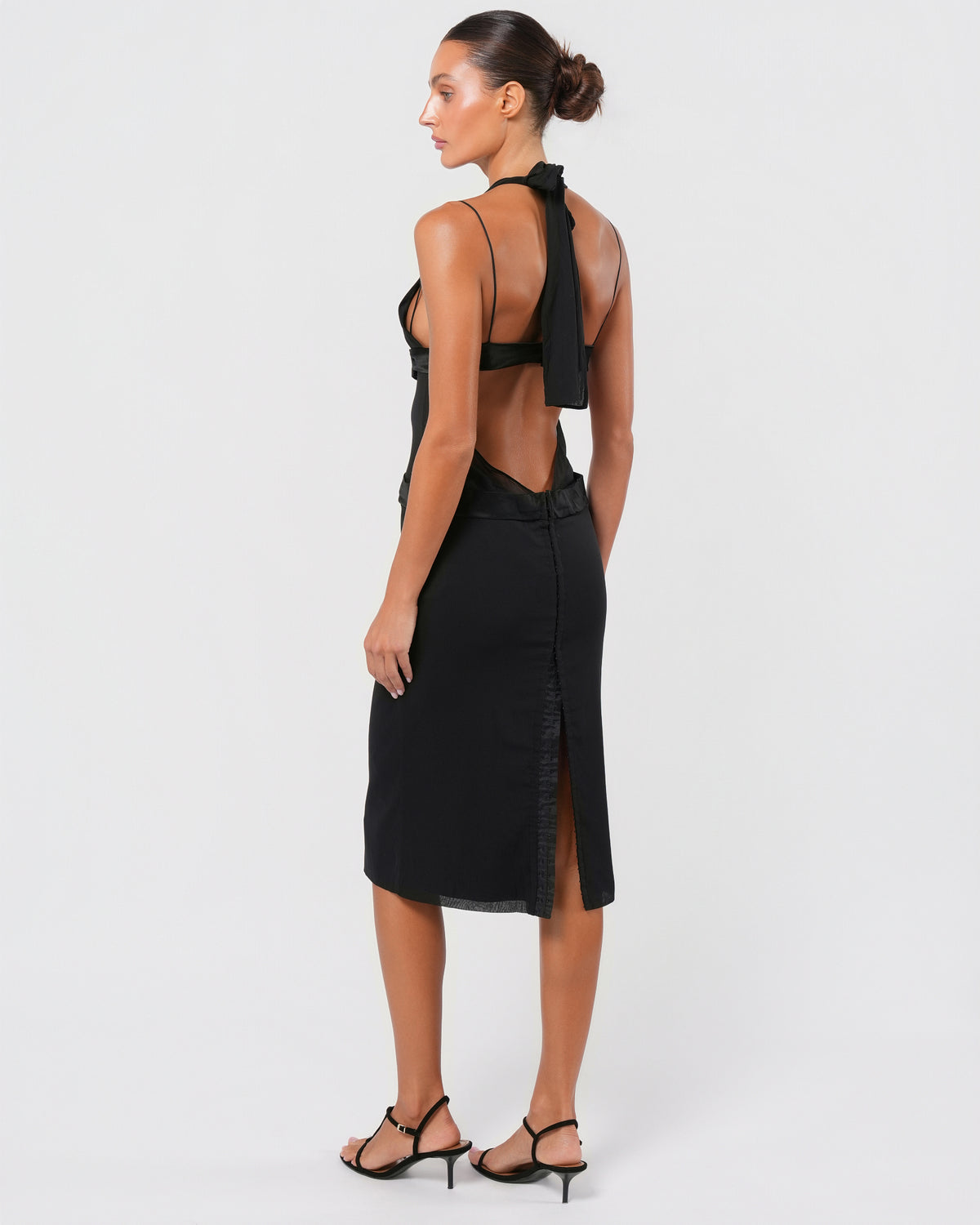 SS 2004 Halter Neck Silk Bow Dress