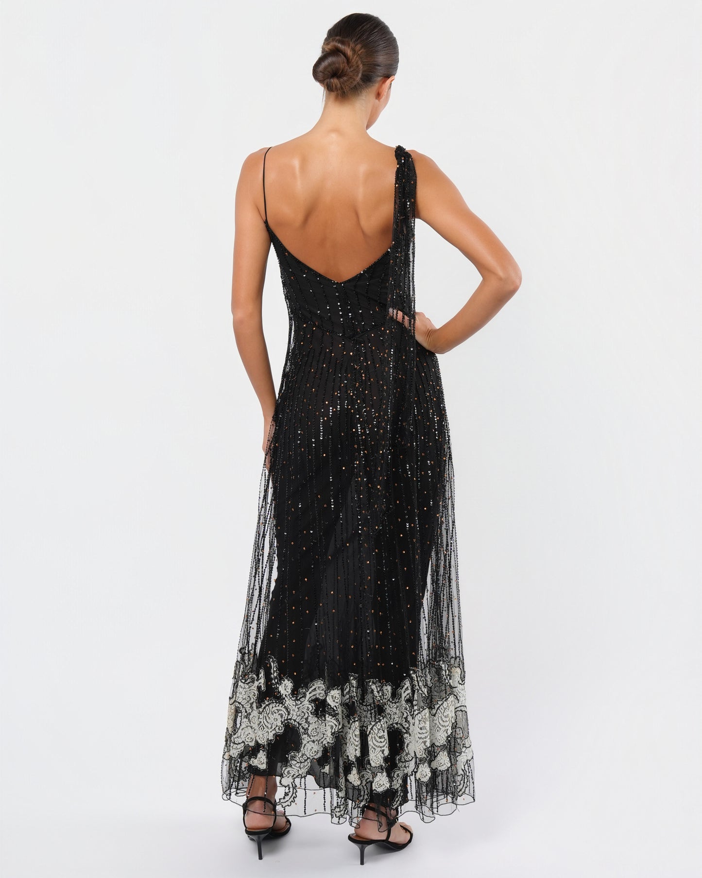 FW 2001 Tulle and Lace Overlay Gown