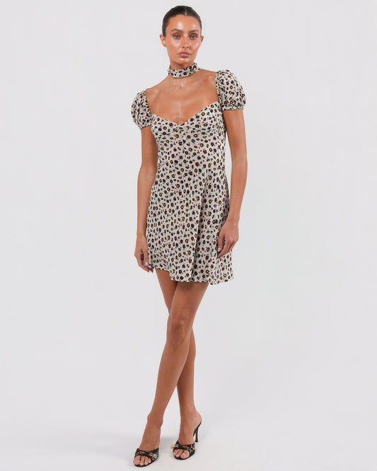FW 2001 Runway Choker Floral Dress