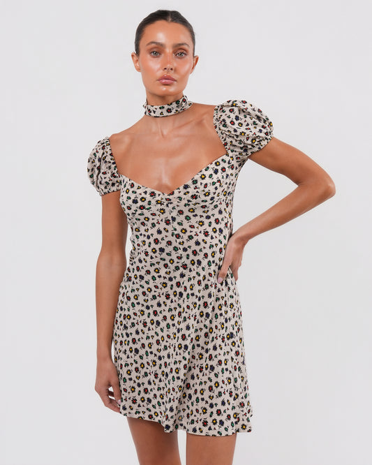 FW 2001 Runway Choker Floral Dress