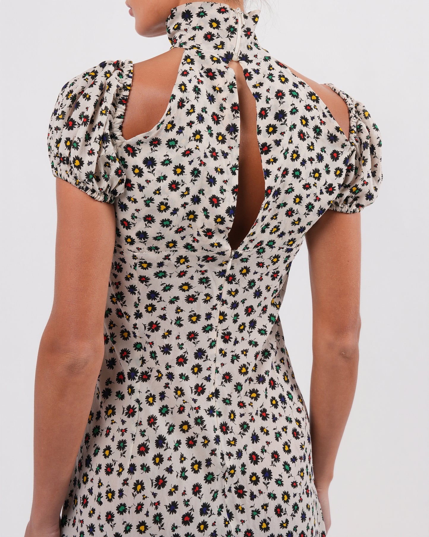 FW 2001 Runway Choker Floral Dress