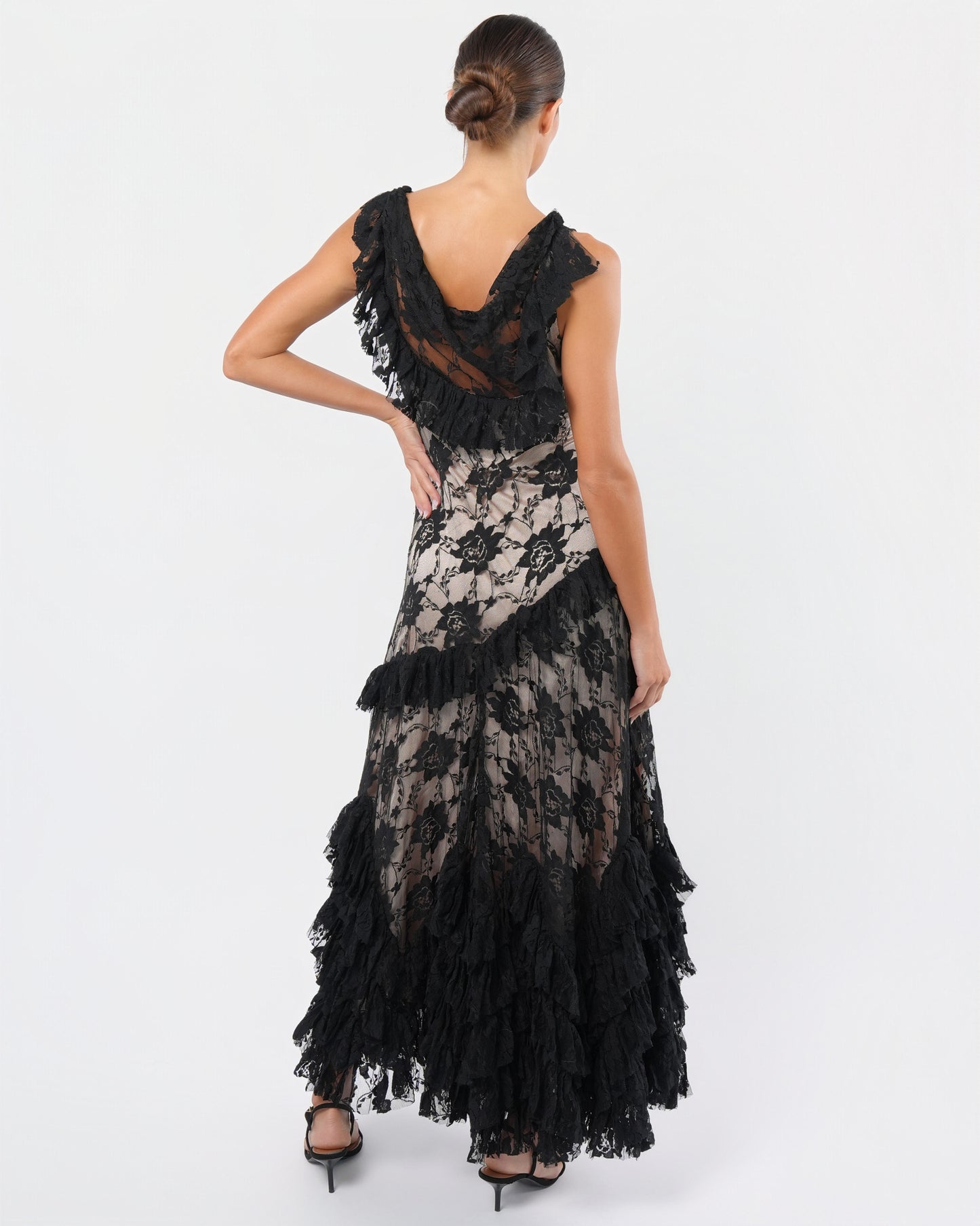 2010s Spanish-Inspired Lace Gown