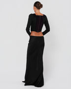 1990s Black And Purple Corset