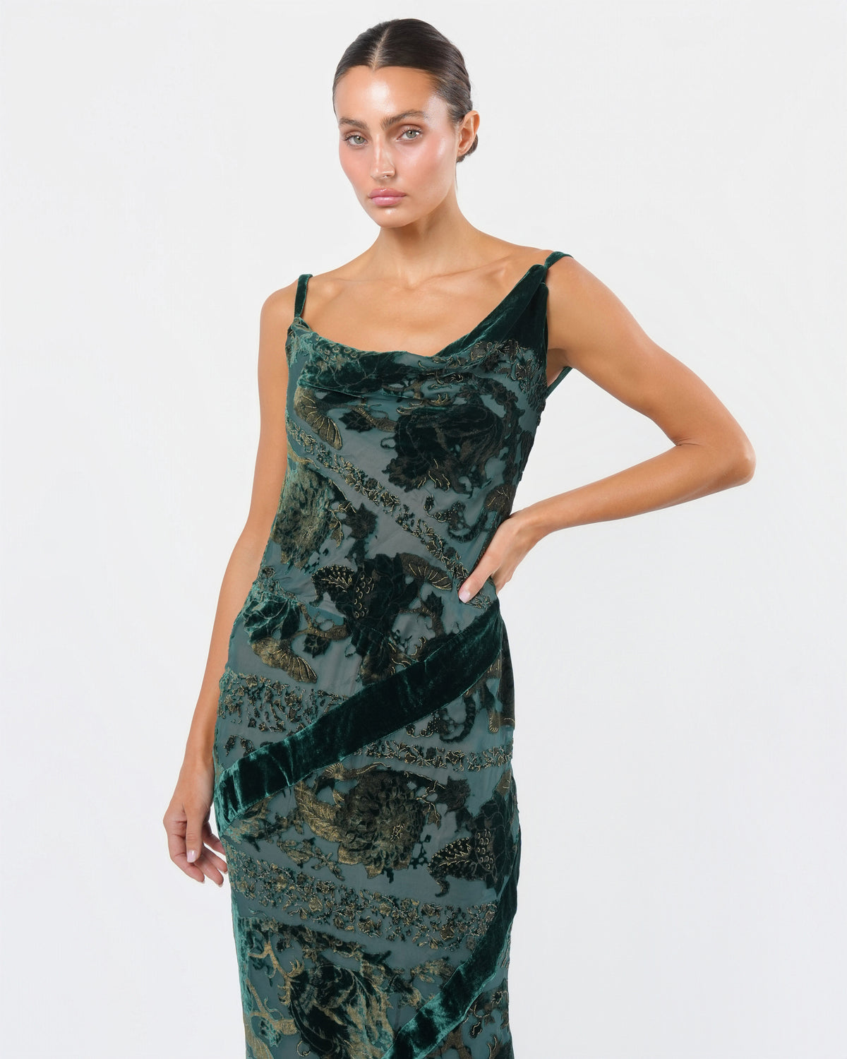 FW 2004 Velvet and Chiffon Gown