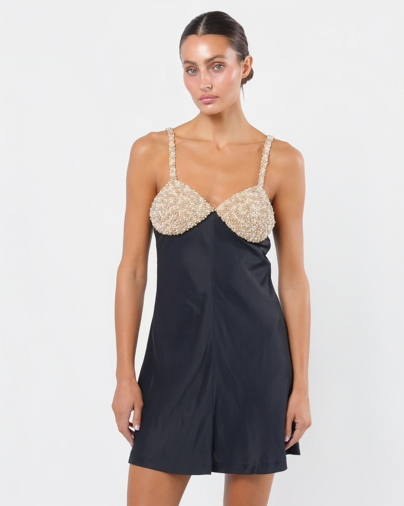 FW 1994 Pearl Detailed Mini Dress – Justin Reed