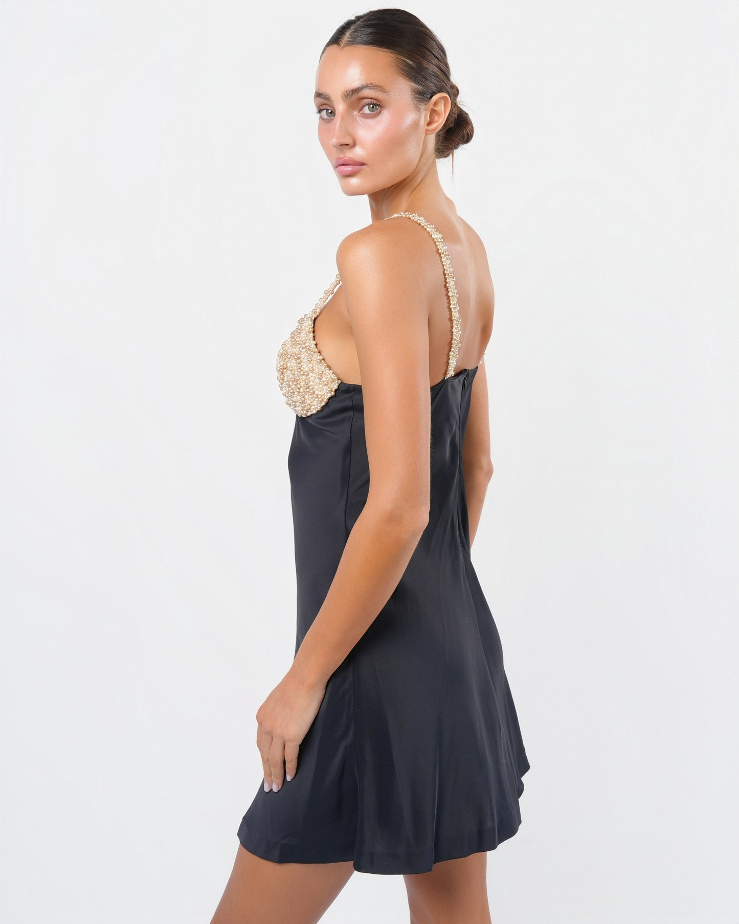 FW 1994 Pearl Detailed Mini Dress