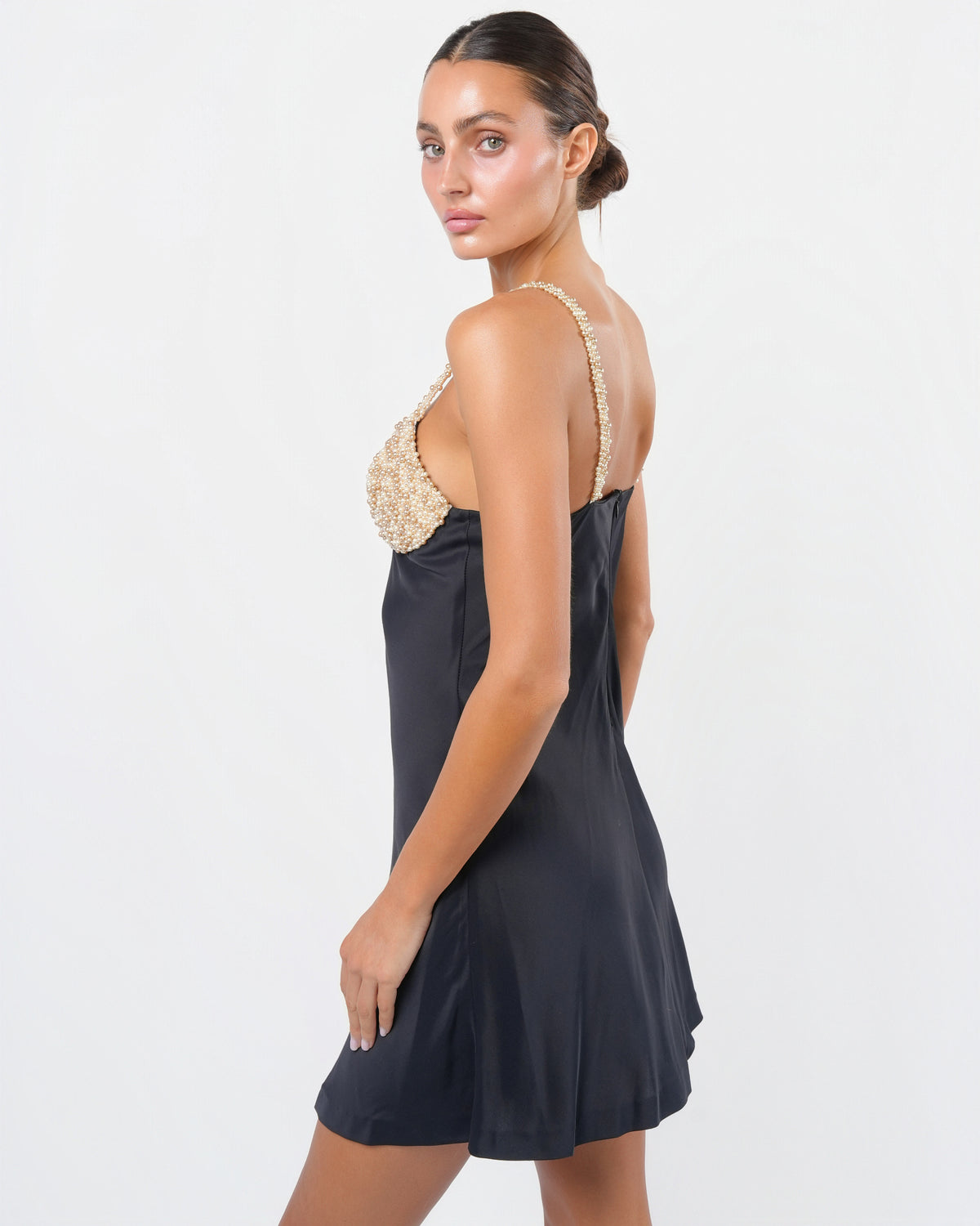 FW 1994 Pearl Detailed Mini Dress