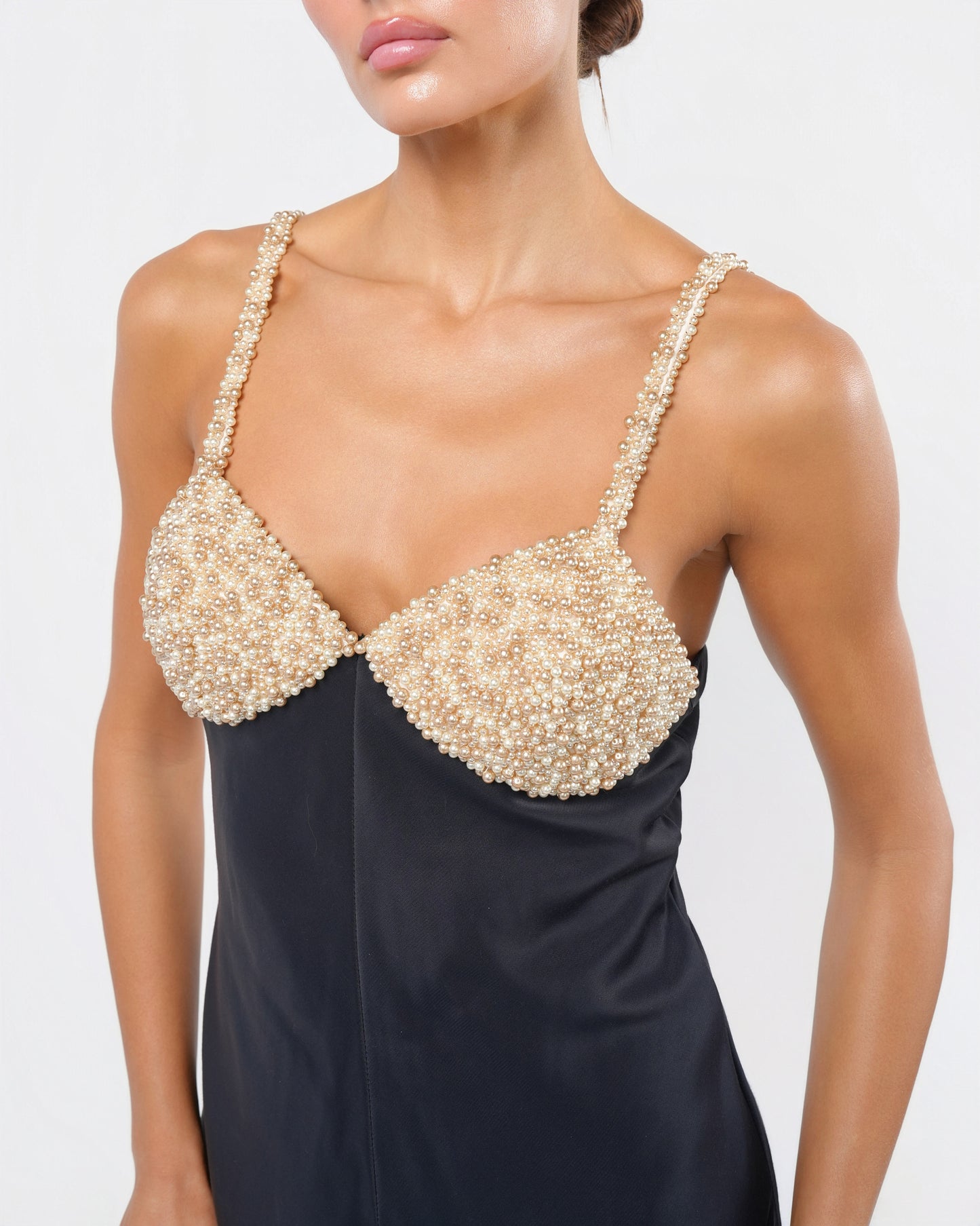 FW 1994 Pearl Detailed Mini Dress