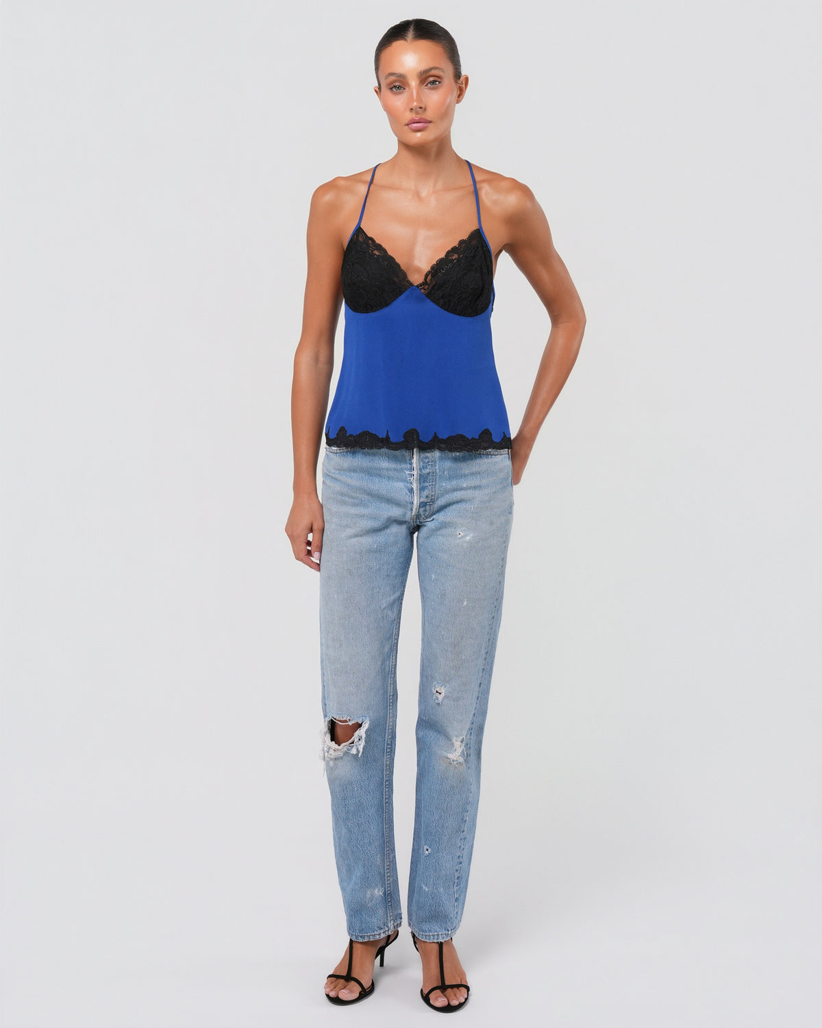 c. 1996 Silk And Lace Top