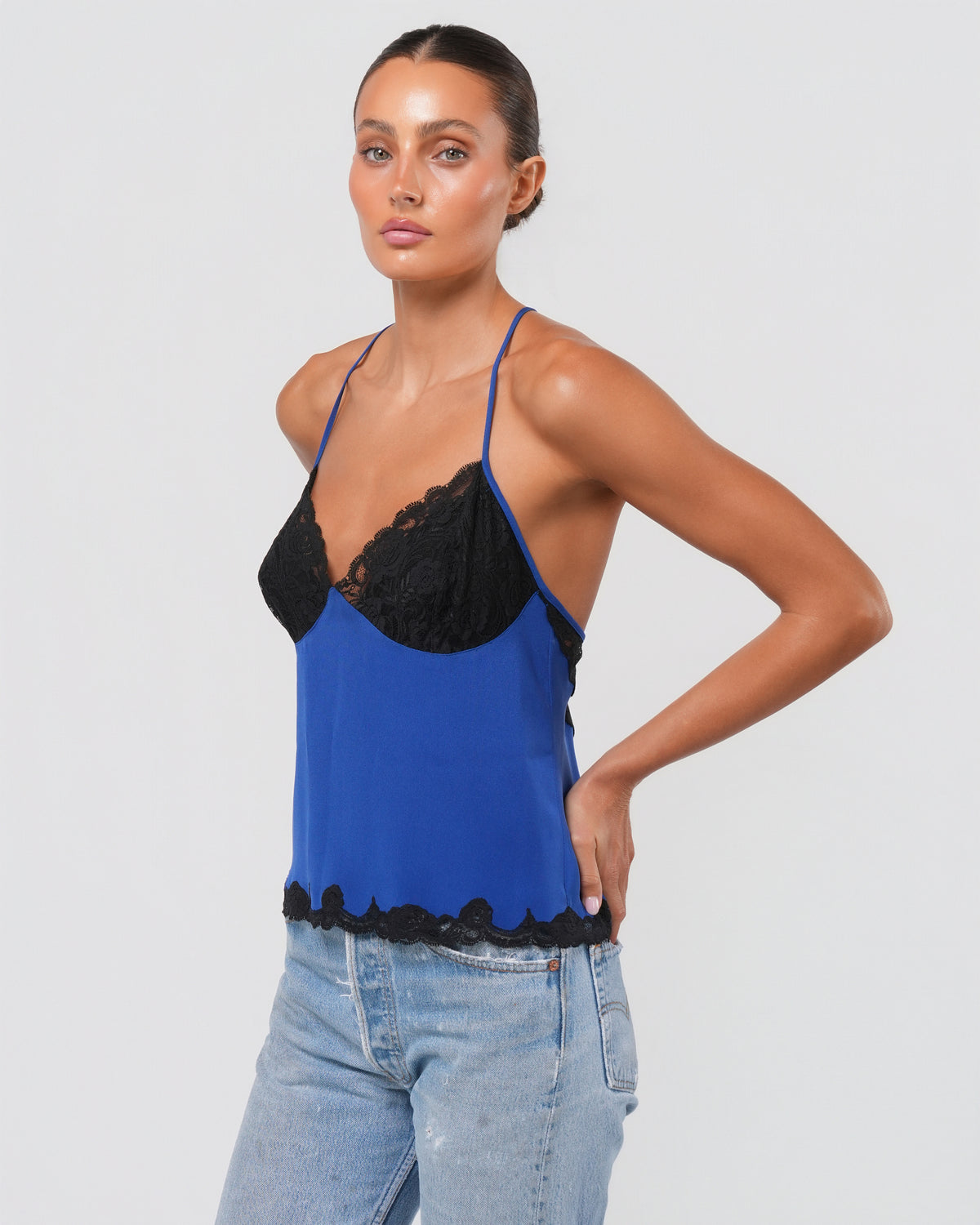 c. 1996 Silk And Lace Top
