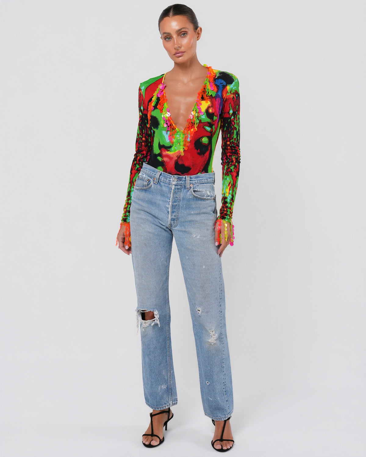 SS 2000 Psychedelic Print Bodysuit