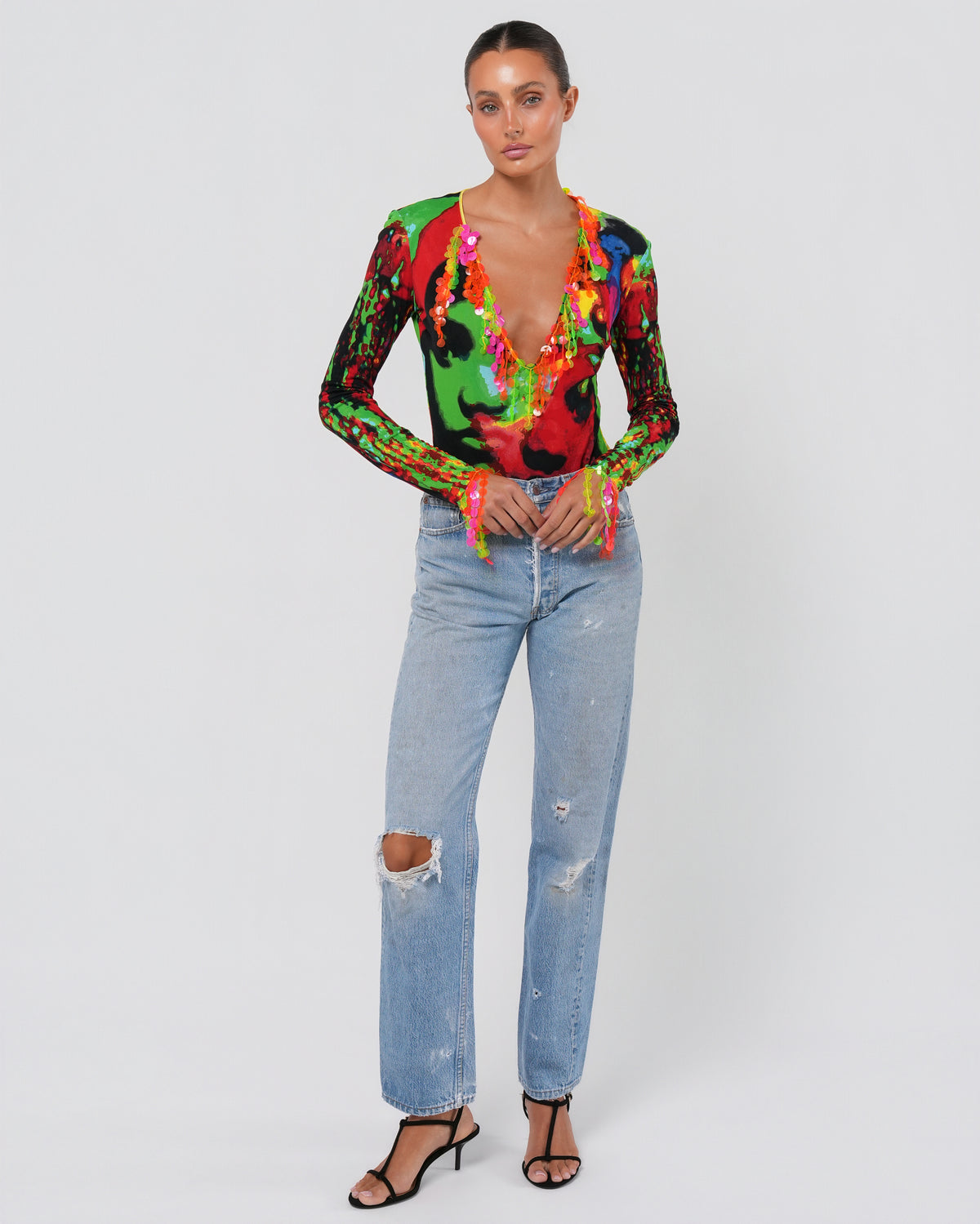SS 2000 Psychedelic Print Bodysuit